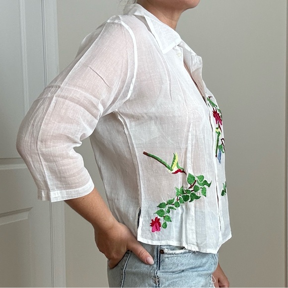 Cotton Embroidered Summer Shirt - Picture 4 of 10